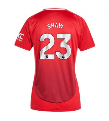 Manchester United Luke Shaw #23 Hemmatröja Kvinnor 2024-25 Kortärmad